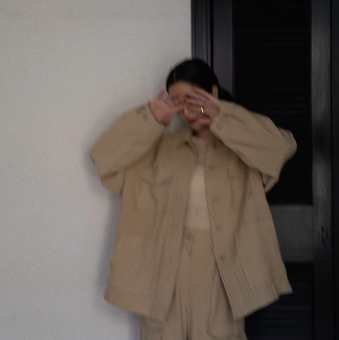 nokcha original】2way military jacket/beige - NOKCHA